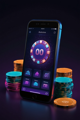 Smartphone showing Bloody Slots app